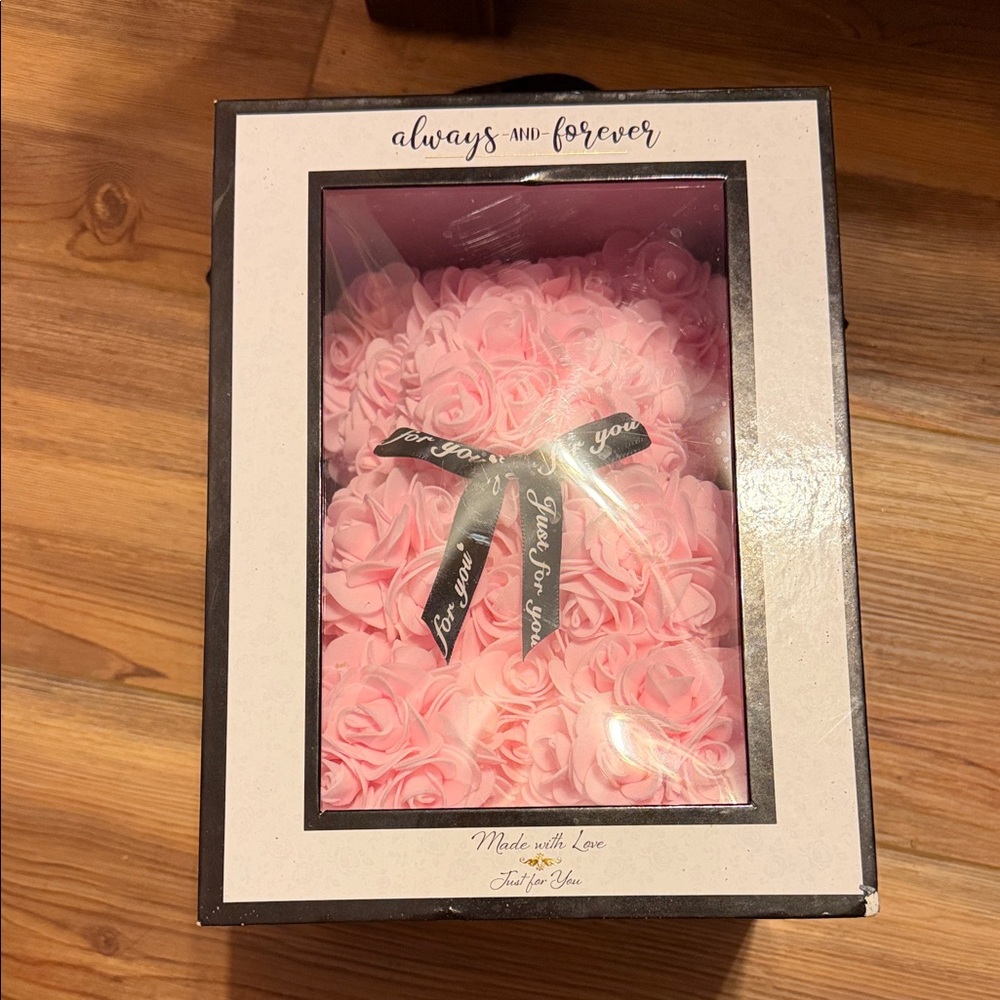 Pink Rose Bear Gift Box